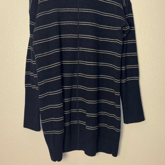PrAna Milani Dress Nautical Stripe Waffle Knit Funnel Neck Blue Women's Small - Picture 13 of 16